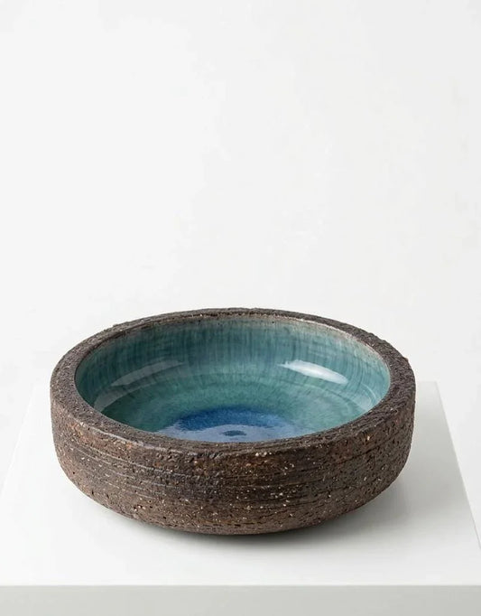 Hand-Thrown Brutalist Studio Pottery Bowl