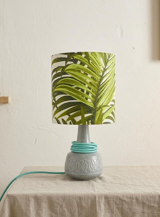 Tropical Palm Leaf Accent Ceramic Lamp