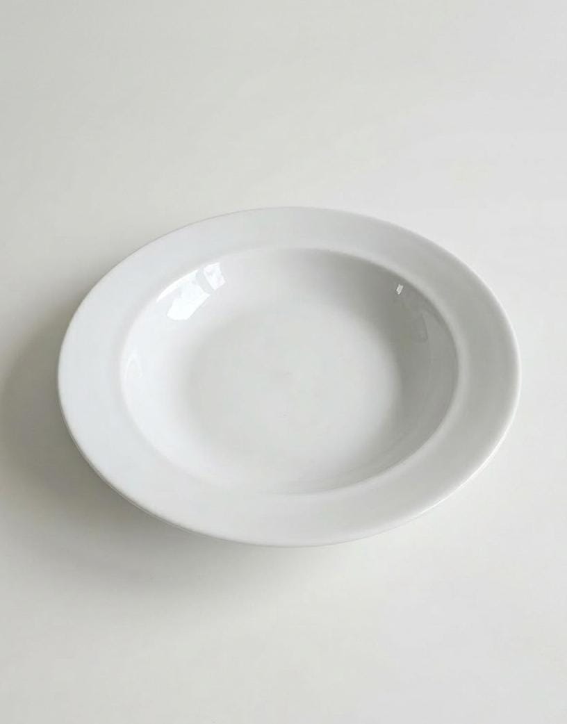6 Royal Copenhagen White Porcelain Deep Plates