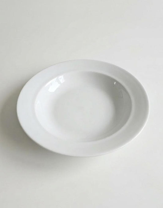 6 Royal Copenhagen White Porcelain Deep Plates