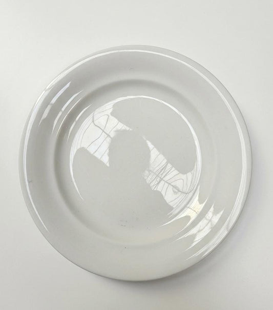 6 Royal Copenhagen White Porcelain Lunch Plates