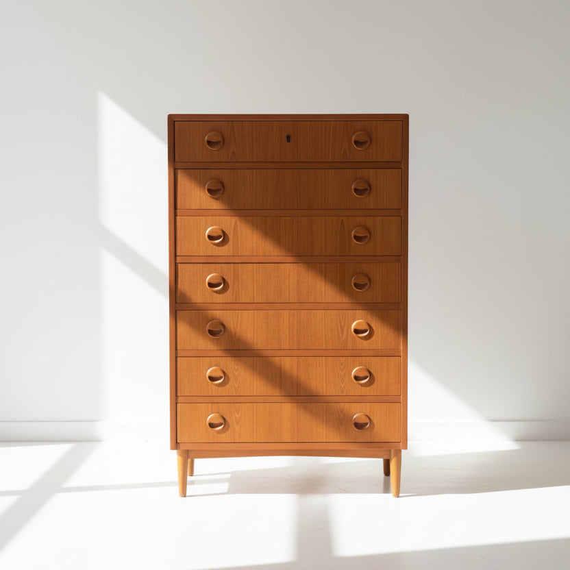 Danish Solid Wood Chest of Drawers
