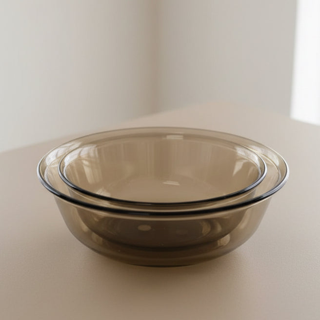Smoked Glass Nesting Bowls