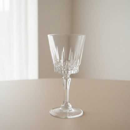 4 Vintage Cut Crystal Wine Glasses