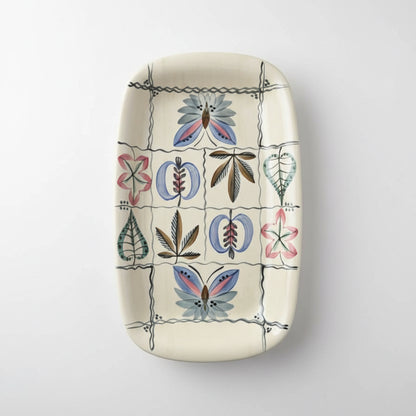 Hand-Painted Ceramic Serving Tray