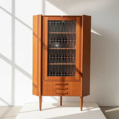 Teak Corner Cabinet