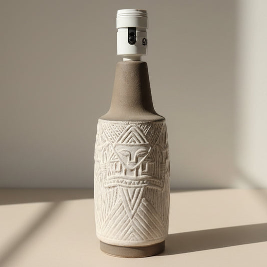 Vintage “Folk” Stoneware Lamp