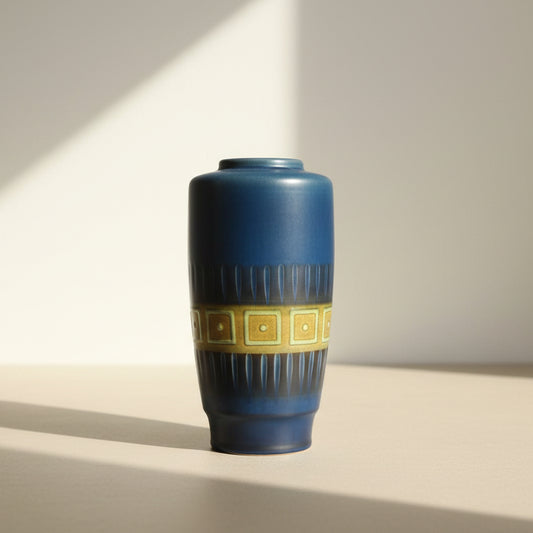 Vintage Blue Pottery Vase