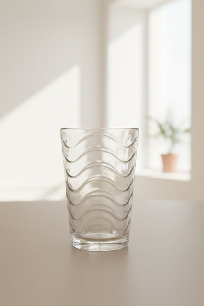6 Clear Glass Tumblers
