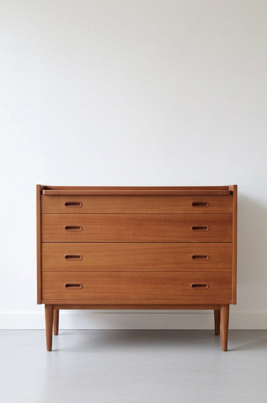 Vintage Teak Storage Cabinet with Flat Board