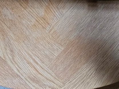 Vintage Scandinavian Oak Round Dining Table