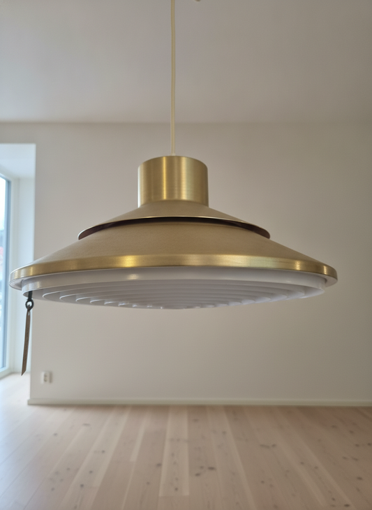 Brass & White Pendant Lamp