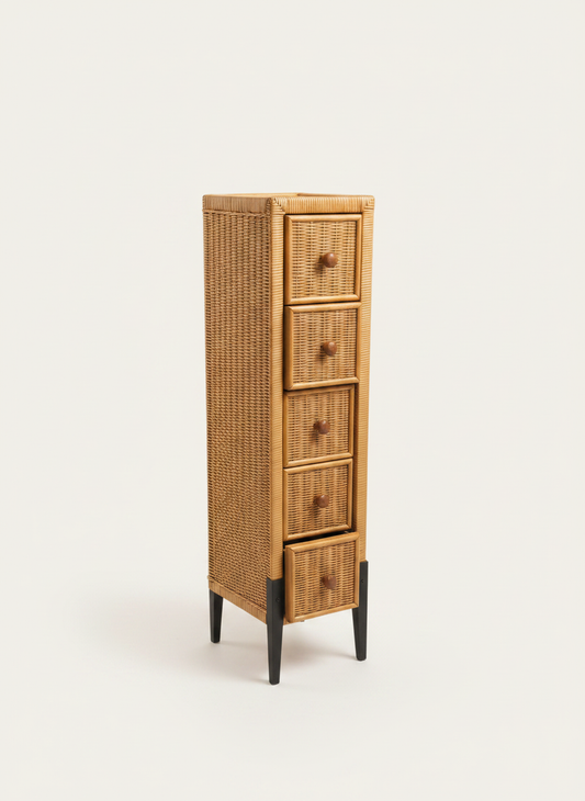 Small Wicker Chest of Drawers