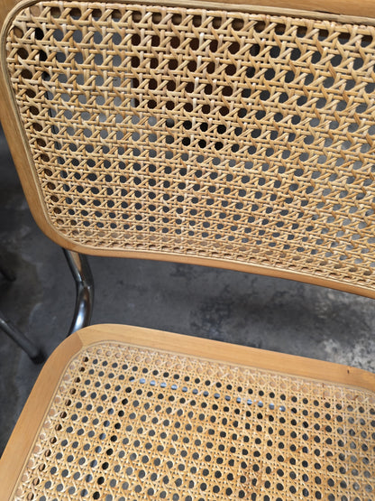 4 Marcel Breuer Cane Chairs