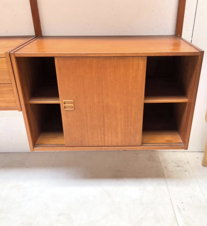 Teak Wall Unit Shelving System