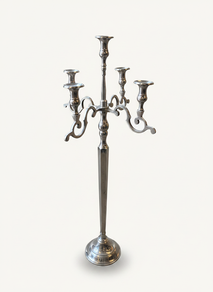 Vintage Ornate Metal Candelabra