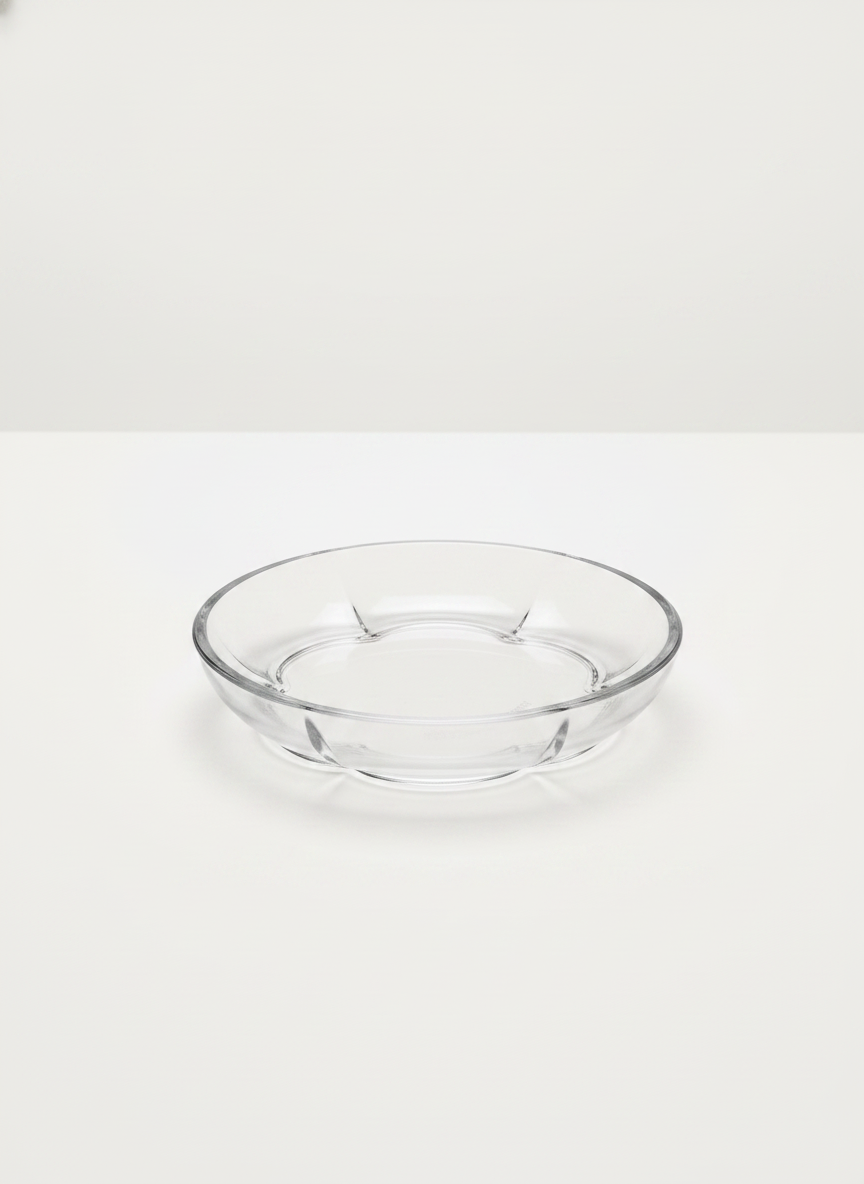 4 Eric Bagger Clear Glass Scalloped Dish Set