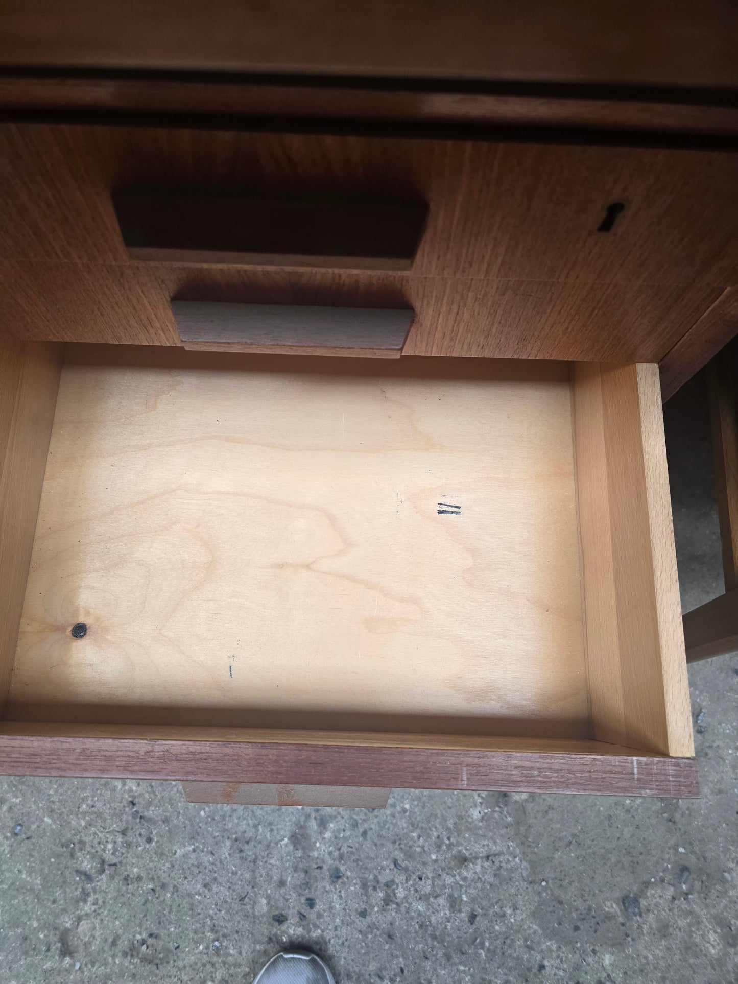 Vintage Scandinavian Teak Office Desk with Drawers