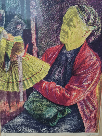 brugte-axel-jørgensen-ældre-kvinde-litografi-1954-2