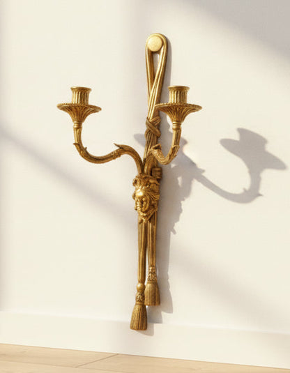 brugte-forgyldte-franske-metalvæglamper-sæt-af-2