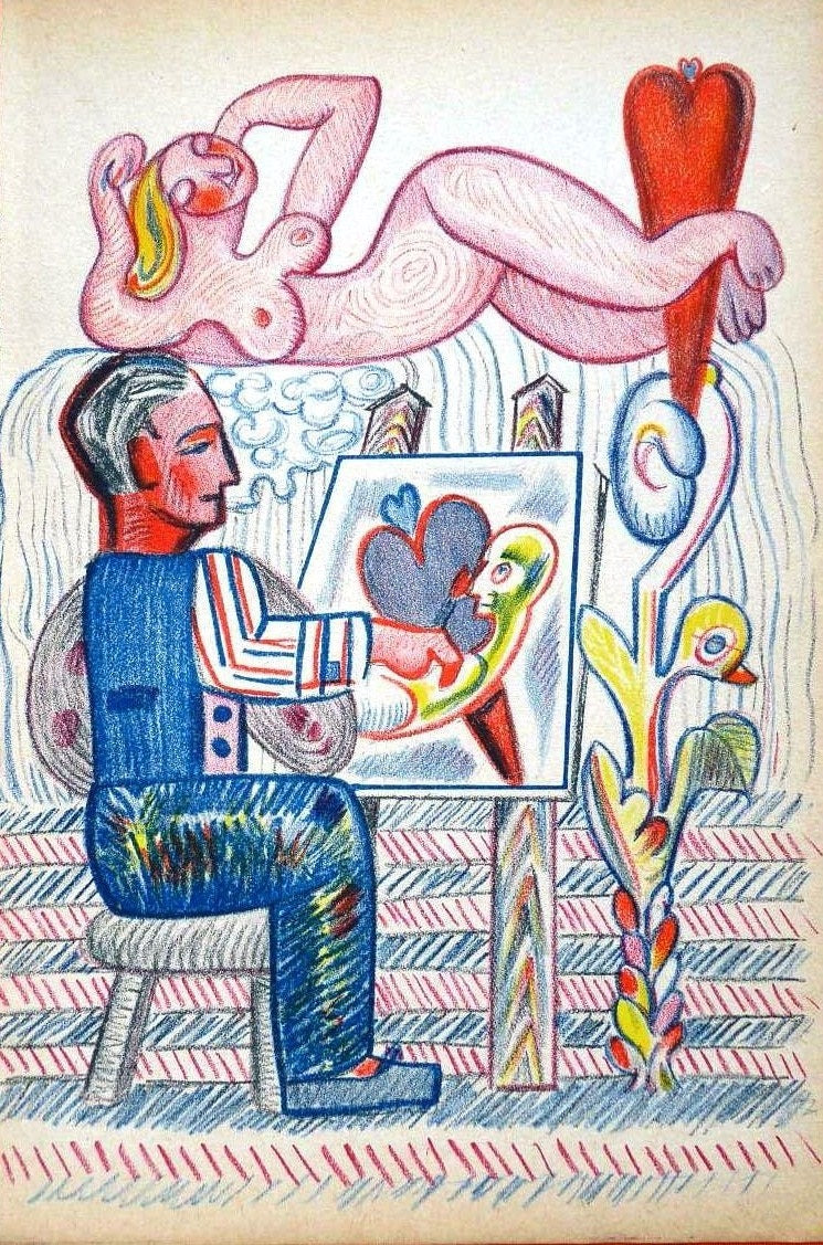 brugte-henry-heerup-litografi-1945-1
