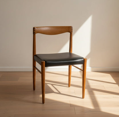 brugte-hw-klein-spisebordsstole-i-palisander-vinyl-sæt-af-4