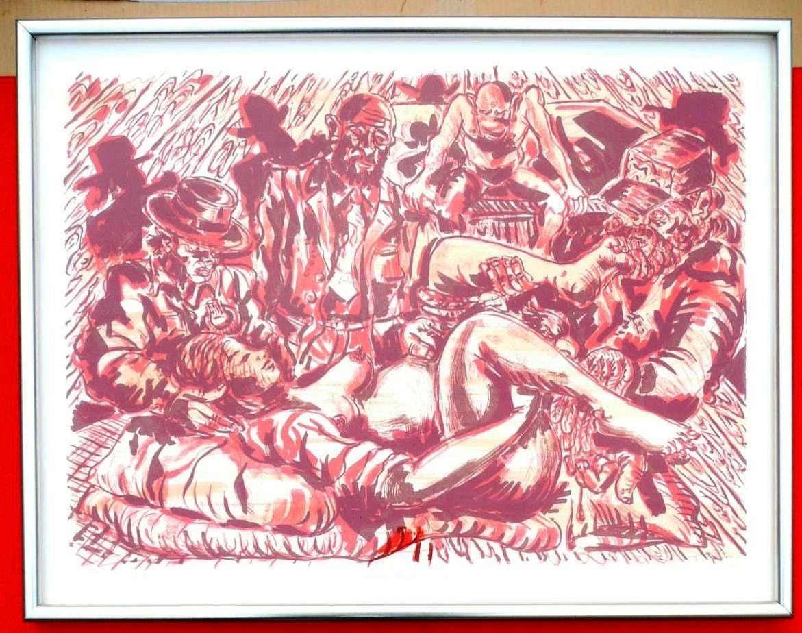 brugte-jrg-immendorff-the-birth-of-the-painter-litografi-1945-2