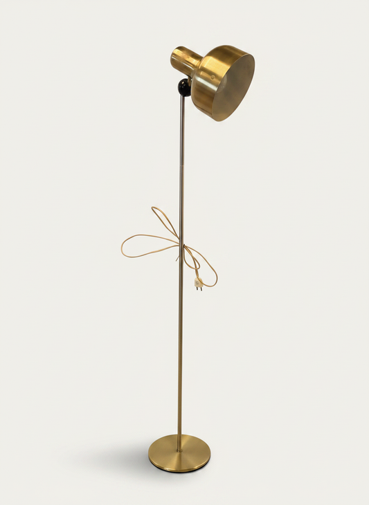 Vintage Brass Floor Lamp with Adjustable Arms