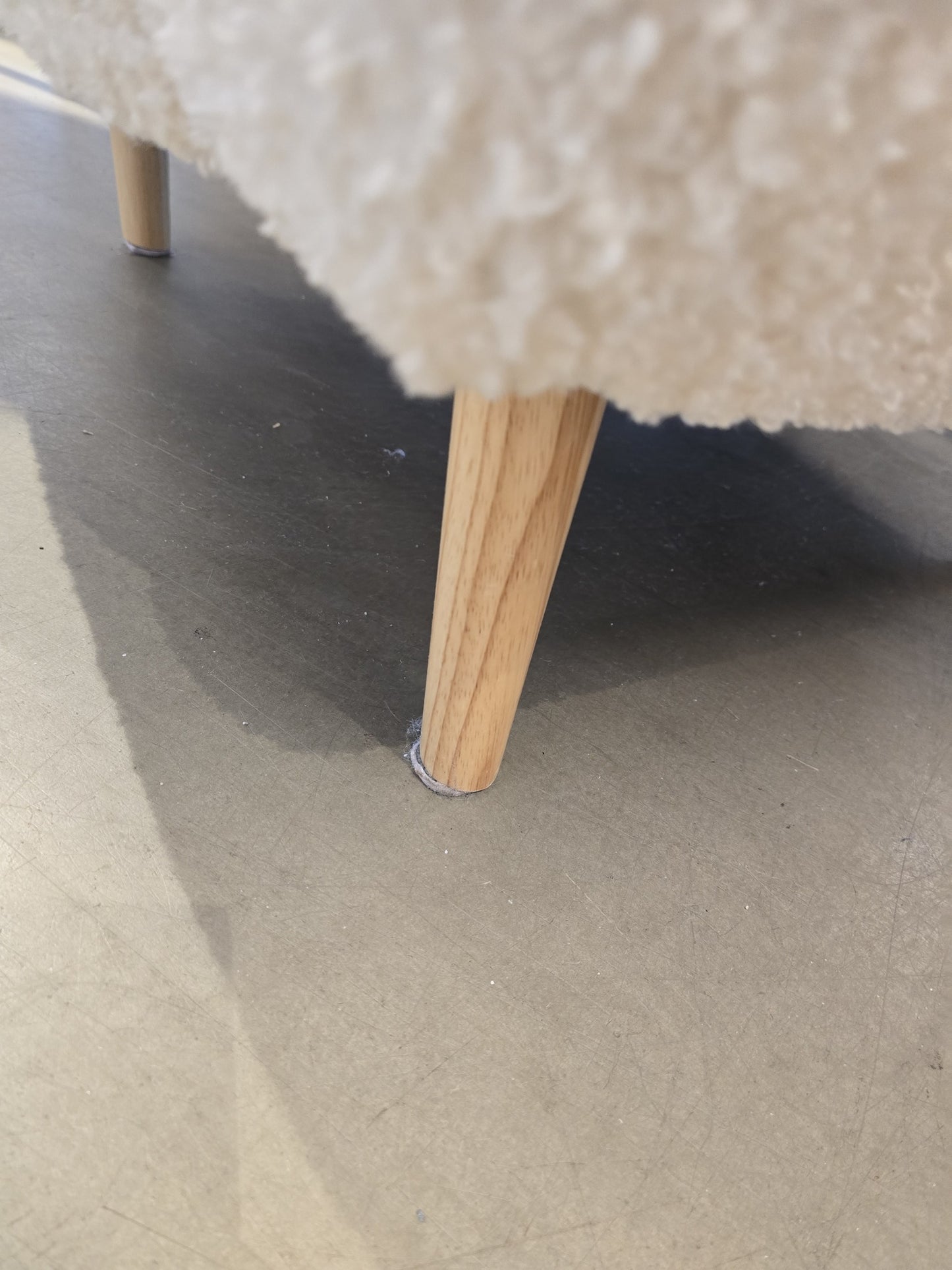 White Boucle Armchair