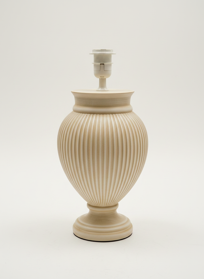 Vintage Ribbed Ceramic Table Lamp Base