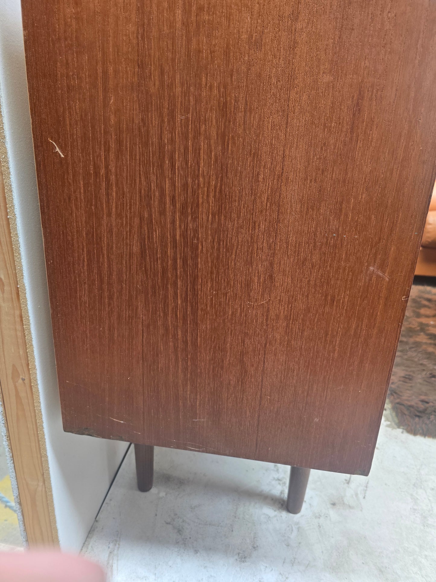 Vintage Scandinavian Teak Sideboard with Sliding Doors