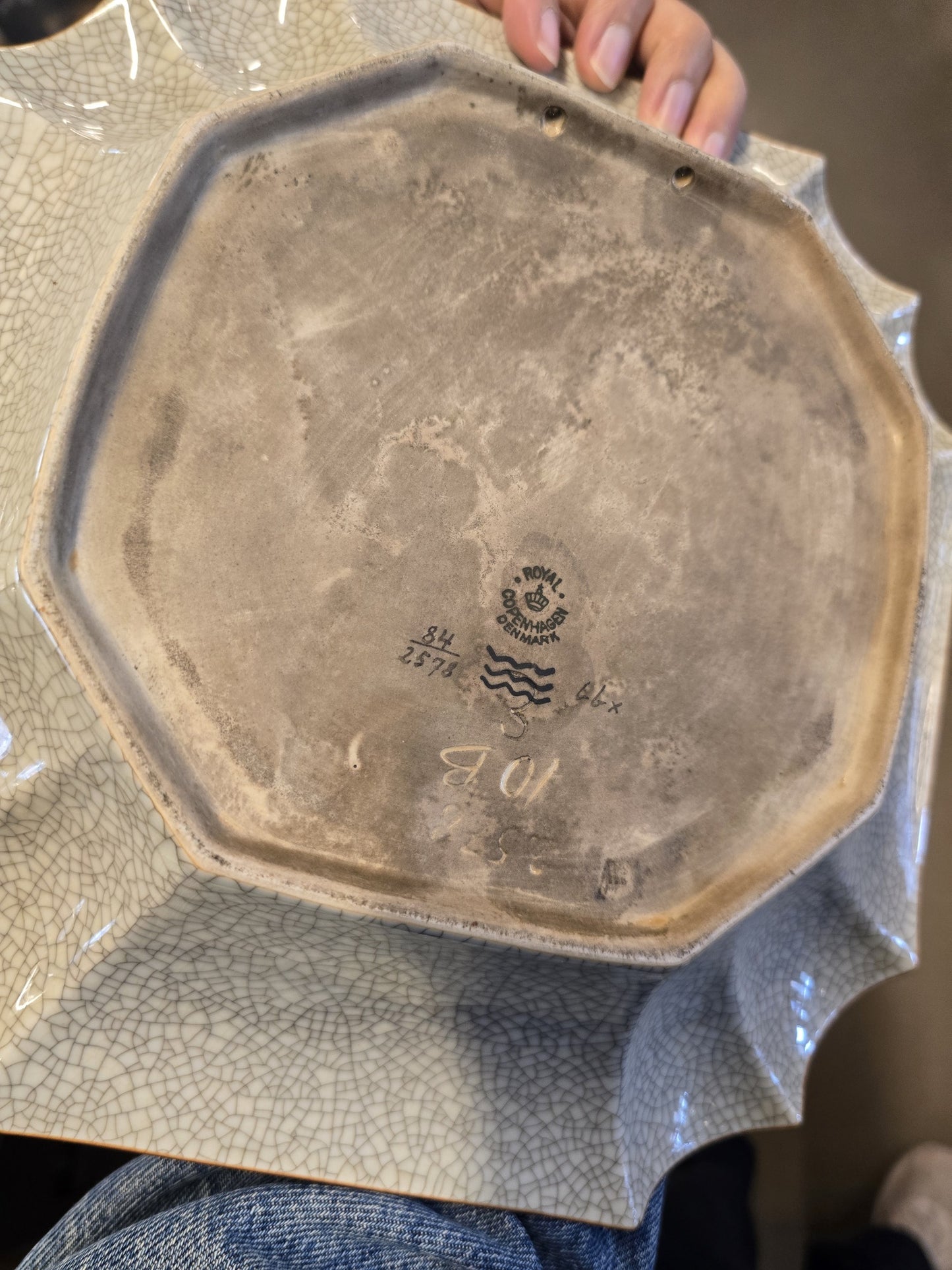 Royal Copenhagen Crackle Glaze Serving Dish