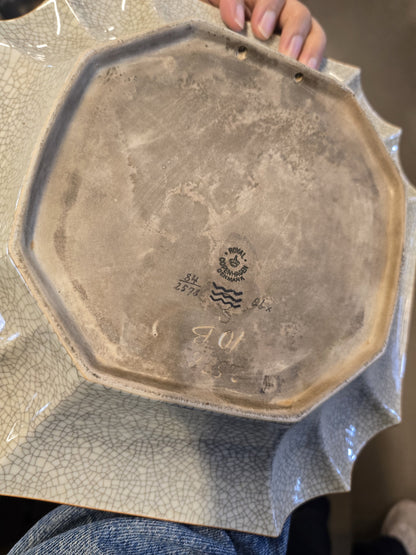 Royal Copenhagen Crackle Glaze Serving Dish
