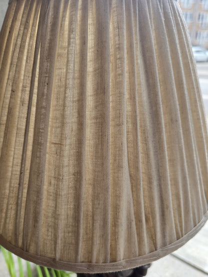 Carved Wood Gnome Figural Table Lamp