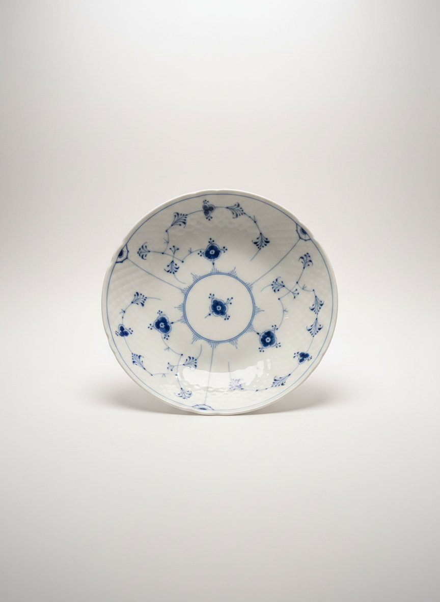 Bing & Grøndahl Fluted Porcelain Deep Plate