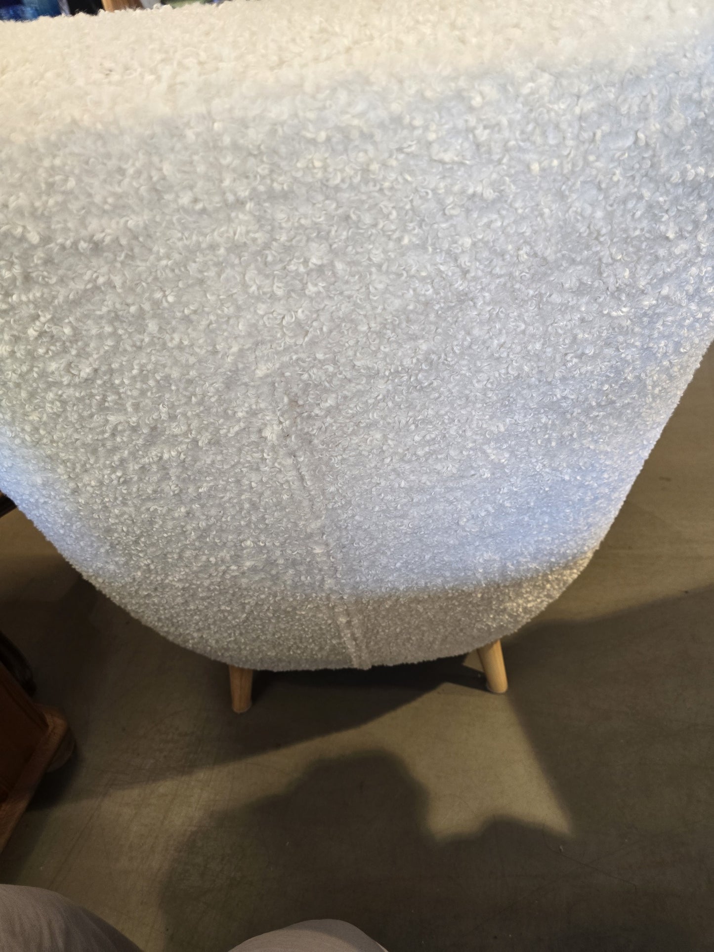 White Boucle Armchair