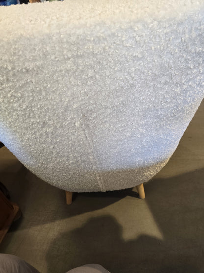 White Boucle Armchair