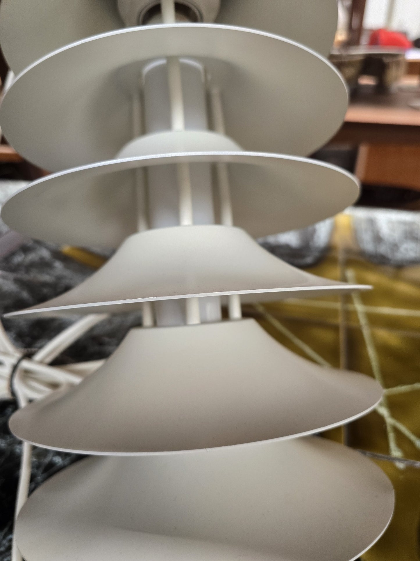 White Pagoda Style Ceiling Lamp