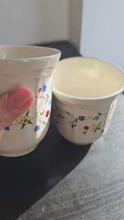 Floral ceramic cups