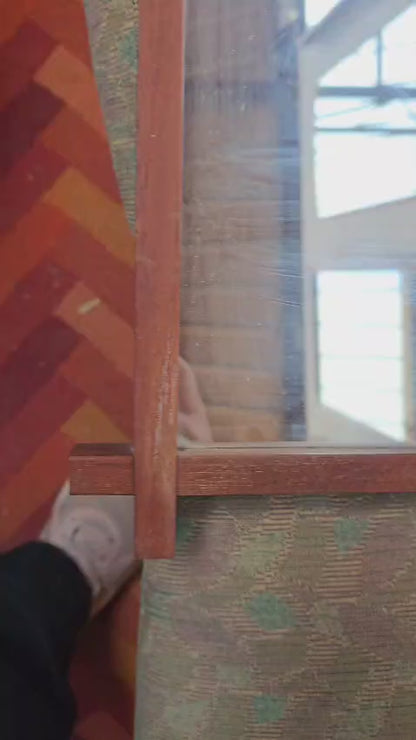 Vintage Wooden Wall Mirror with Lap Joints