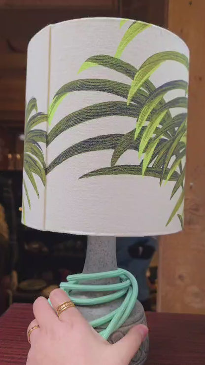 Tropical Palm Leaf Accent Ceramic Lamp