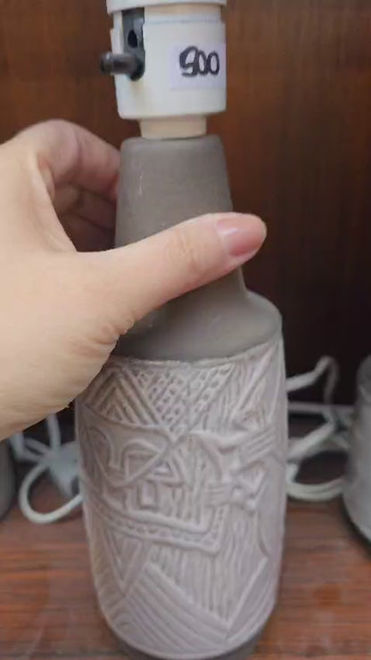Vintage “Folk” Stoneware Lamp