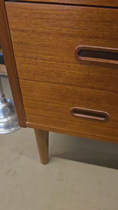 Vintage Teak Storage Cabinet with Flat Board