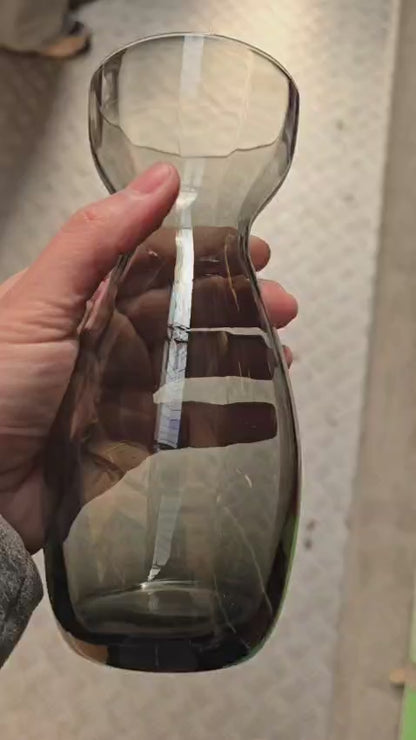 Vintage HolmeGaard Smoked Glass Vase