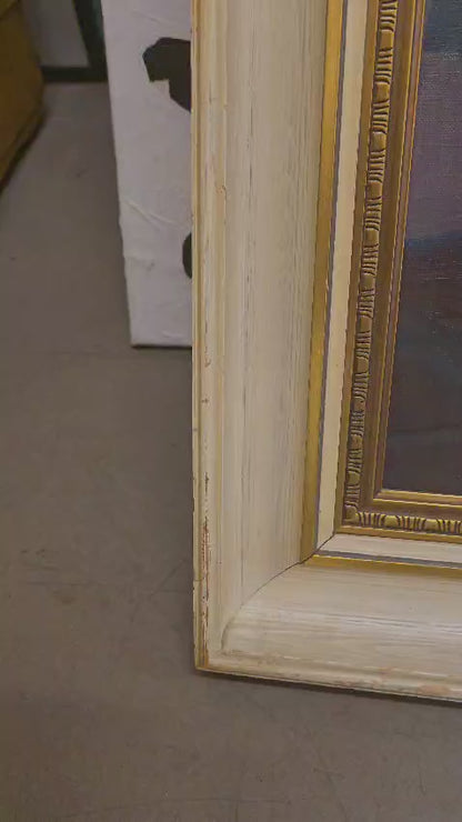 Rustic Wood Framed Oil Painting