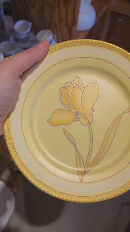 6 Yamasen Japan 24CT Gold Plated Floral Plate