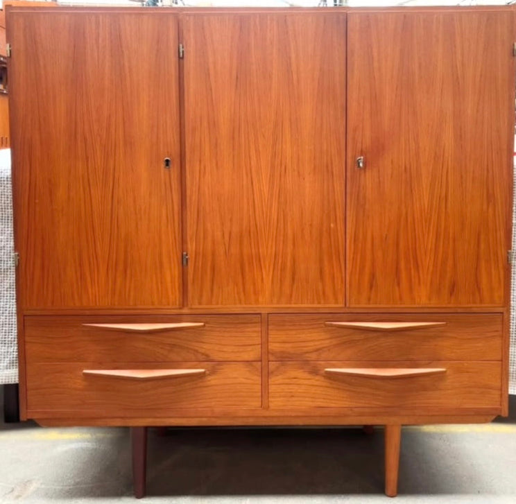 Vintage Teak Cabinet with Drawers