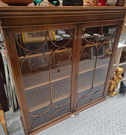 Wooden Display Cabinet with Glass Doors