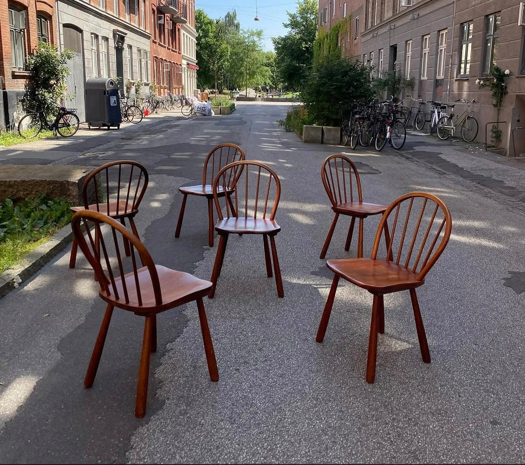 Fritz Hansen Dining Chairs 1940s, set of 6